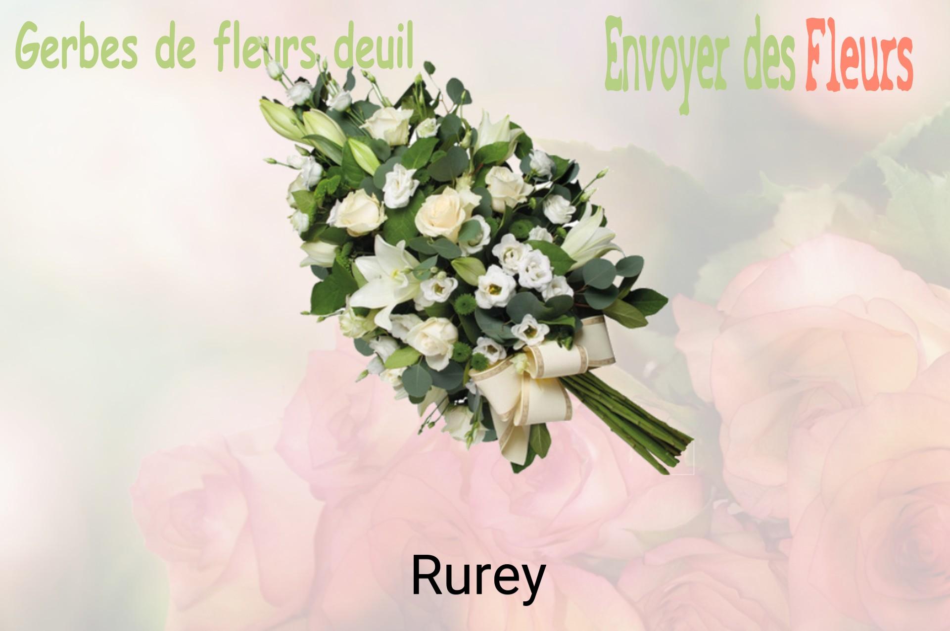 Gerbe de fleurs de deuil livrée à Rurey